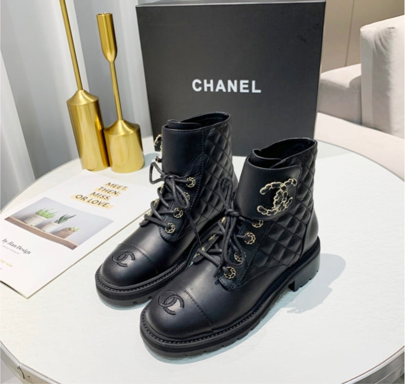 Chanel Black ankle boots